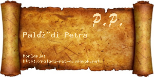 Paládi Petra névjegykártya